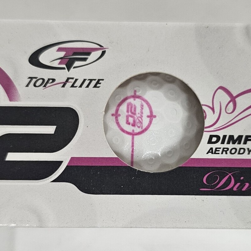 New Top Flite D2 Diva Golf Balls, 15 pack. Dimple in Dimple Womens Golf Balls.