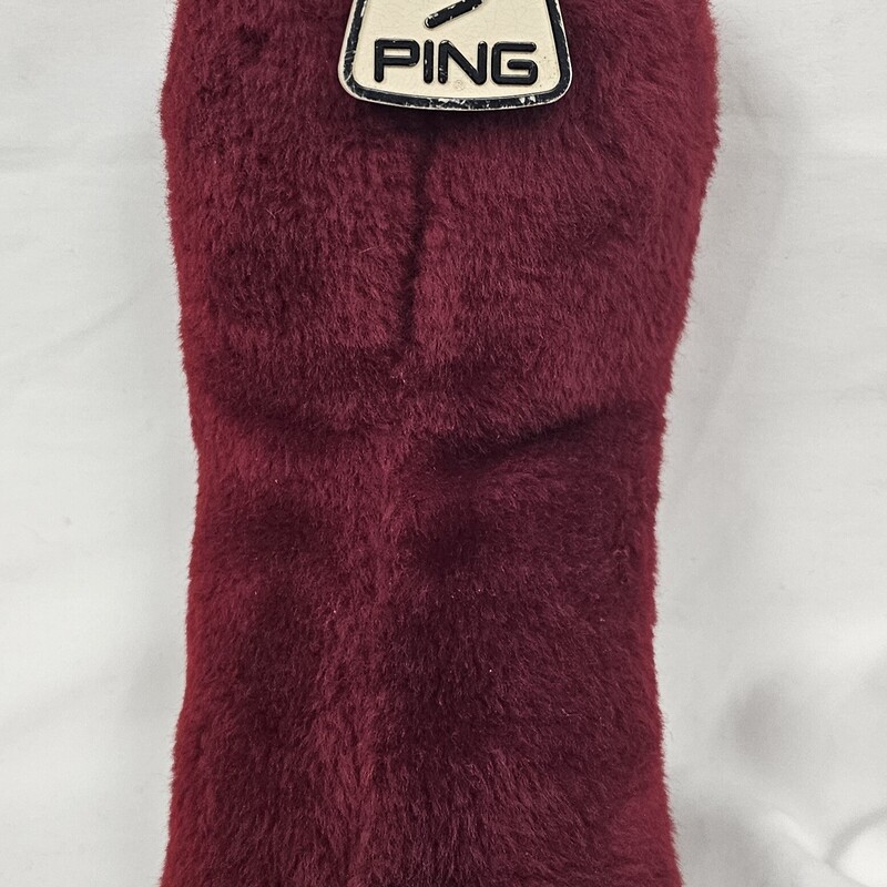 Ping Club Head Cover, Red, Size: 5, pre-owned, fuzzy