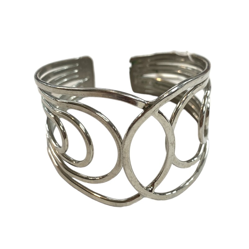 Bangle, Silver, Size: None