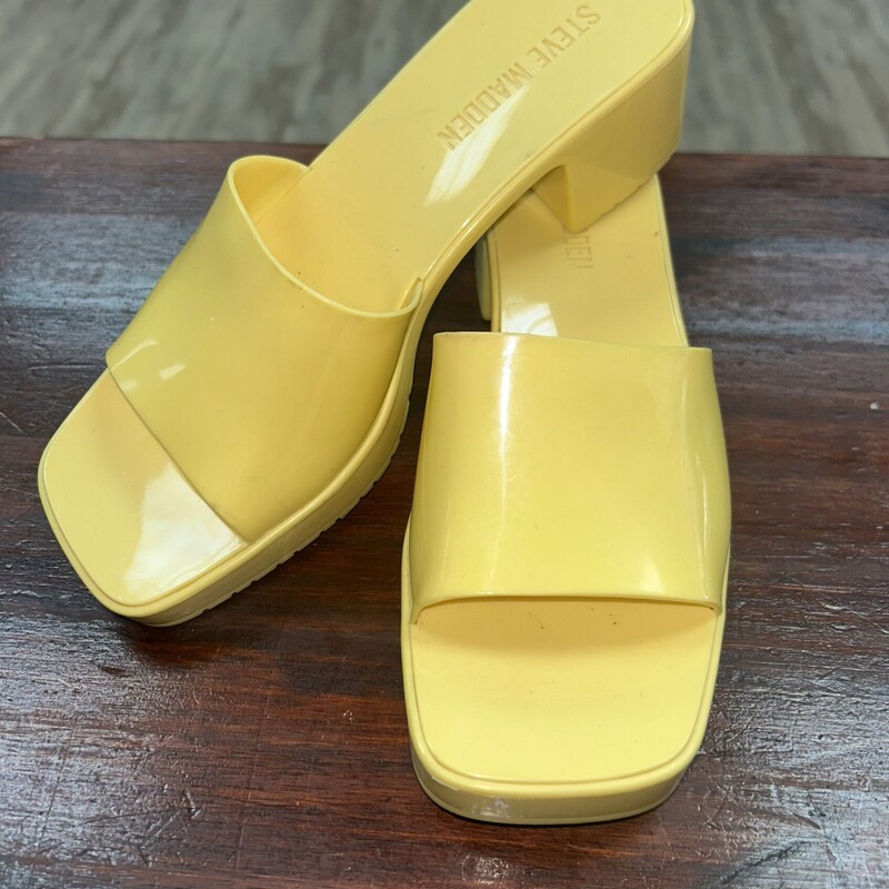 A7 Yellow Heel Sandals, Yellow, Size: Shoes A7
