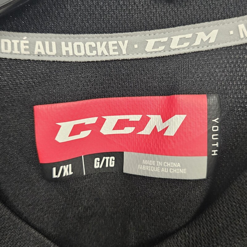 CCM Bruins LTP Junior Hockey Jersey, Black, Size: Yth L/XL, pre-owned