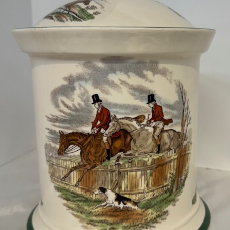 Spode The HuntBiscuit Jar