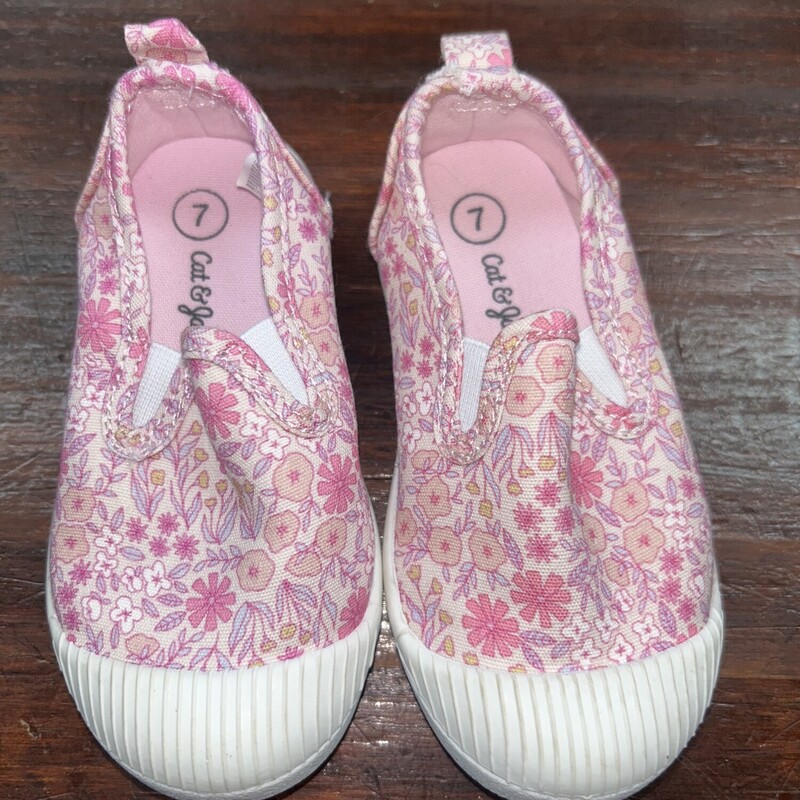 7 Pink Floral Sneakers