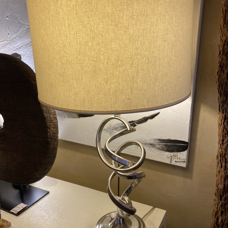 Nickel Swirl Lamps, Set Of 2

Size: 33HX17W