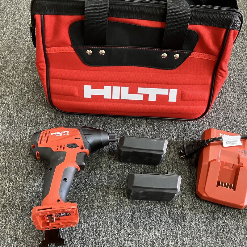 Impact Driver Kit, HILTI
NEW

12-Volt Lithium-Ion 1/4 in. Cordless Impact Driver
SID 2-A Kit with Battery, Charger and Bag

The new Hilti SID 2-A Cordless Impact Driver provides great performance in a lightweight, compact package. This tool was designed for professionals who often work in situations where access is limited. The SID 2-A is the ideal solution for driving self-drilling metal screws, small diameter concrete screw anchors and wood screws in environments where these applications exist.