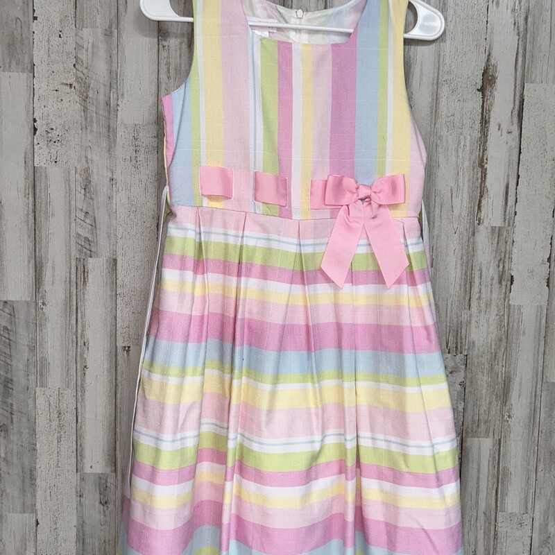 NEW 14 Pink Stripe Bow Dr, Pink, Size: Girl 10 Up