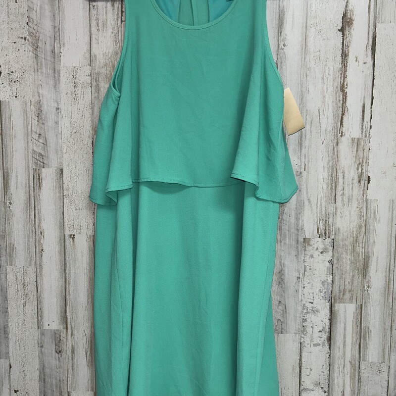 S Green Ruffle Dress, Green, Size: Ladies S