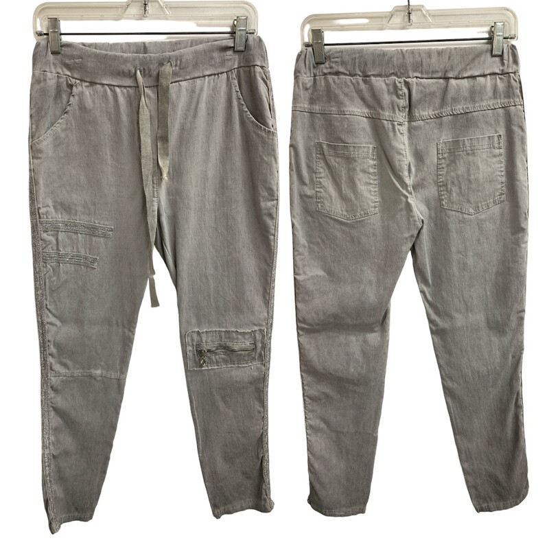 Made In Italy Pants, Grey/slv, Size: Xs