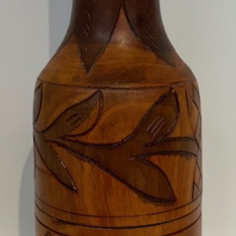 Wood Carved Wine Bottle Holder
Brown
Size: 4.5x13H