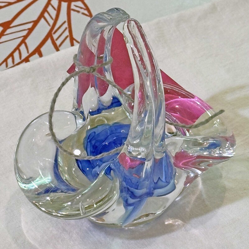 Blue Glass Basket