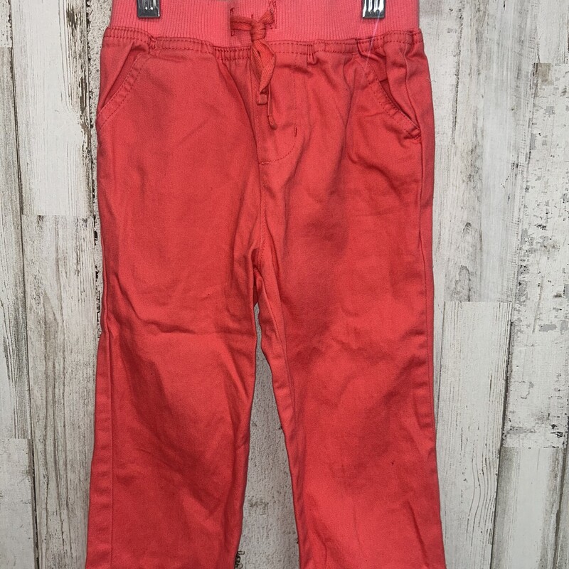 24M Red Pull On Pants, Red, Size: Boy 12-24m