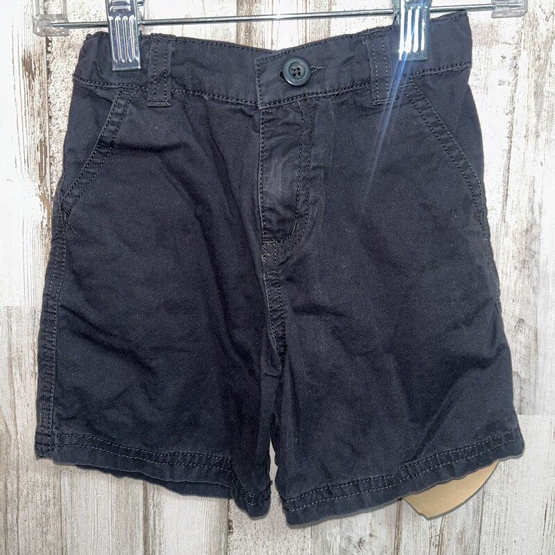 24M Black Button Shorts, Black, Size: Boy 12-24m