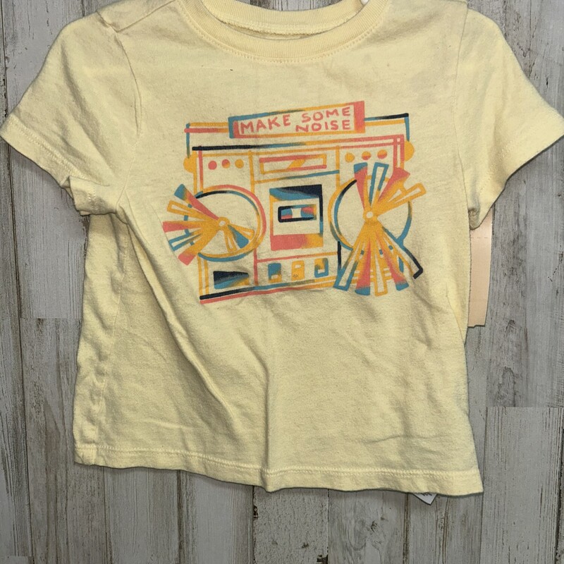 2T Make Some Noise Tee, Yellow, Size: Boy 2T-4T