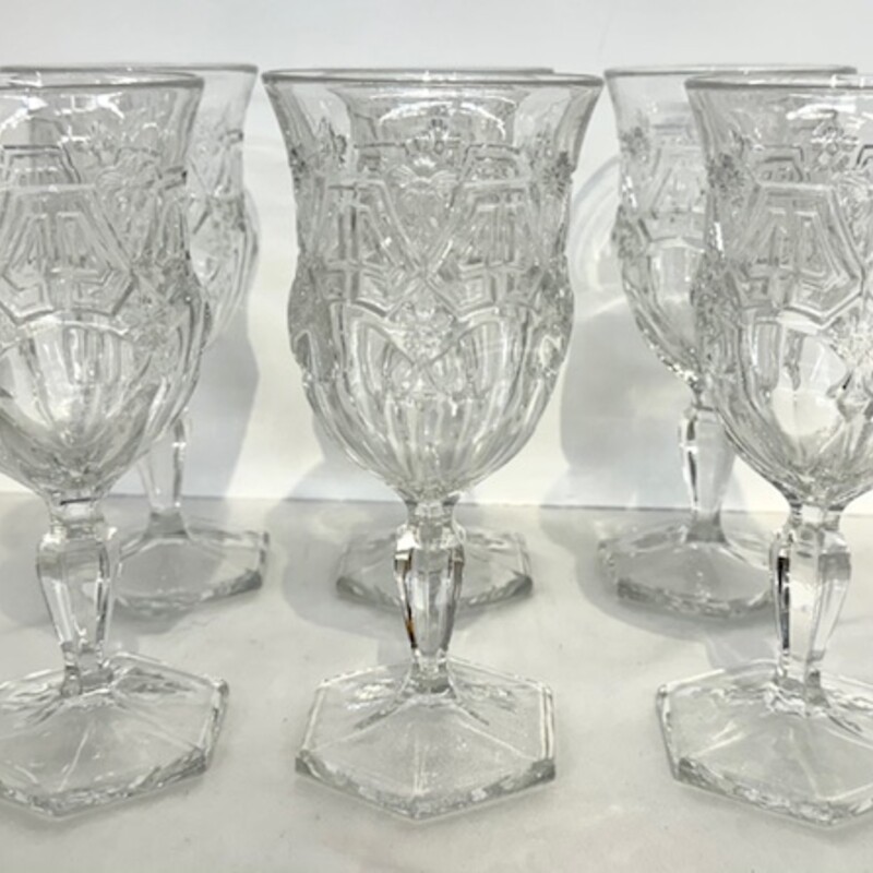 Set of 6 Reverse 44 US Glass Athenia Goblets
Clear
Size: 3 x 7H