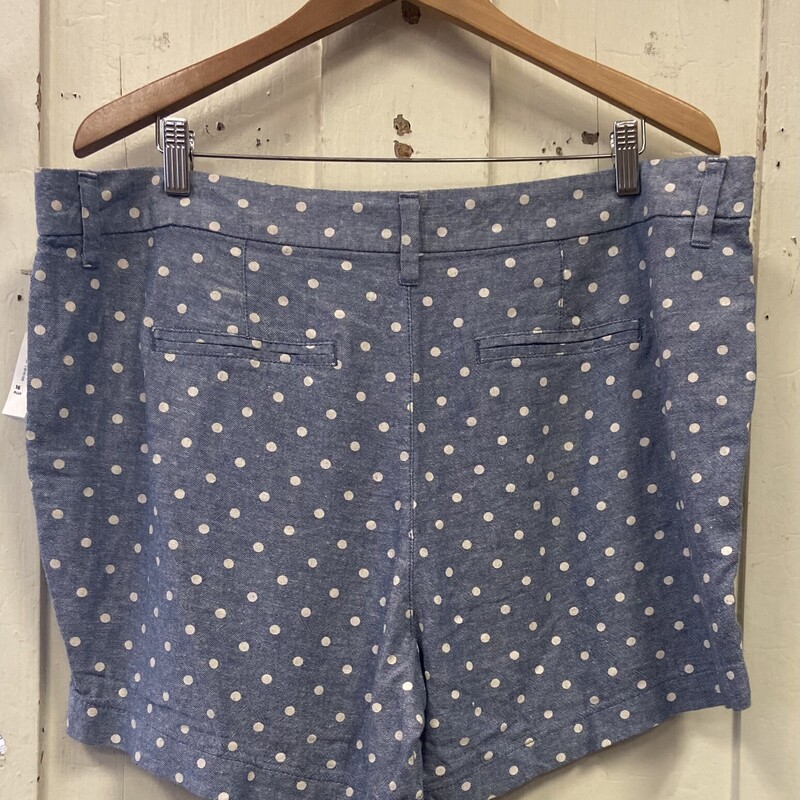 NWT Chm/w Dot Linen Short<br />
Chamb/wt<br />
Size: 16