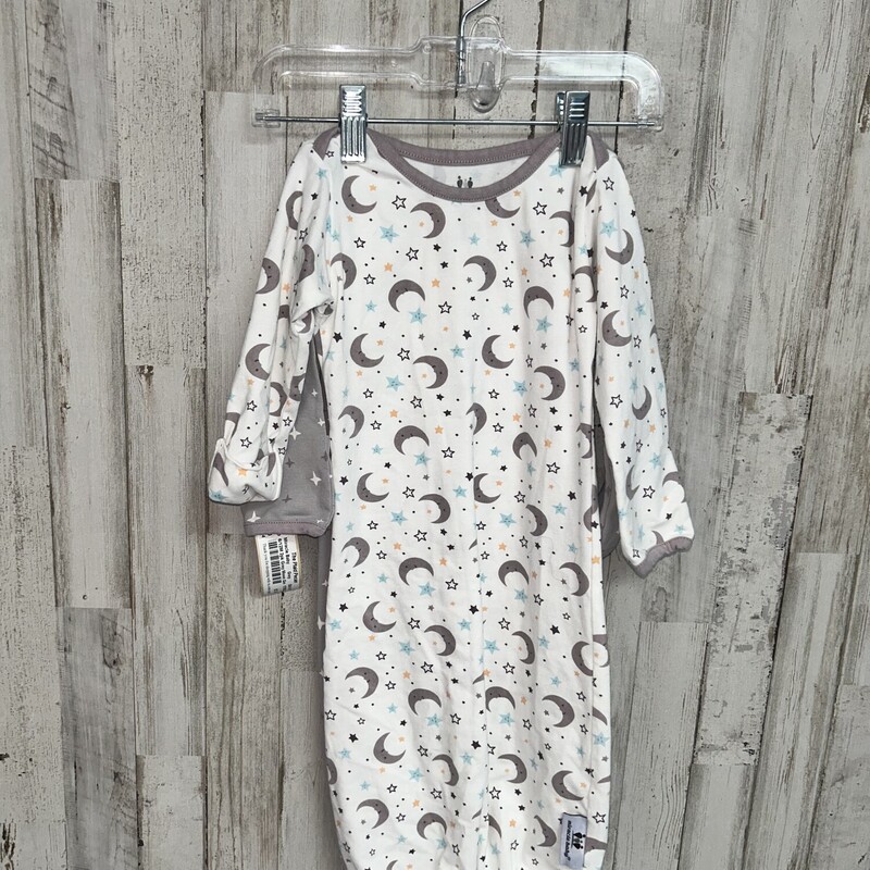 6/12M 2pk Grey Moon Gowns