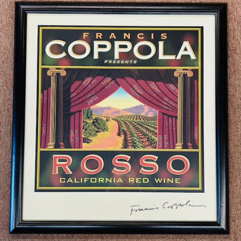 Frances Coppola Rosso Red Wine Print
Black Cream Purple Size: 26 x 28H