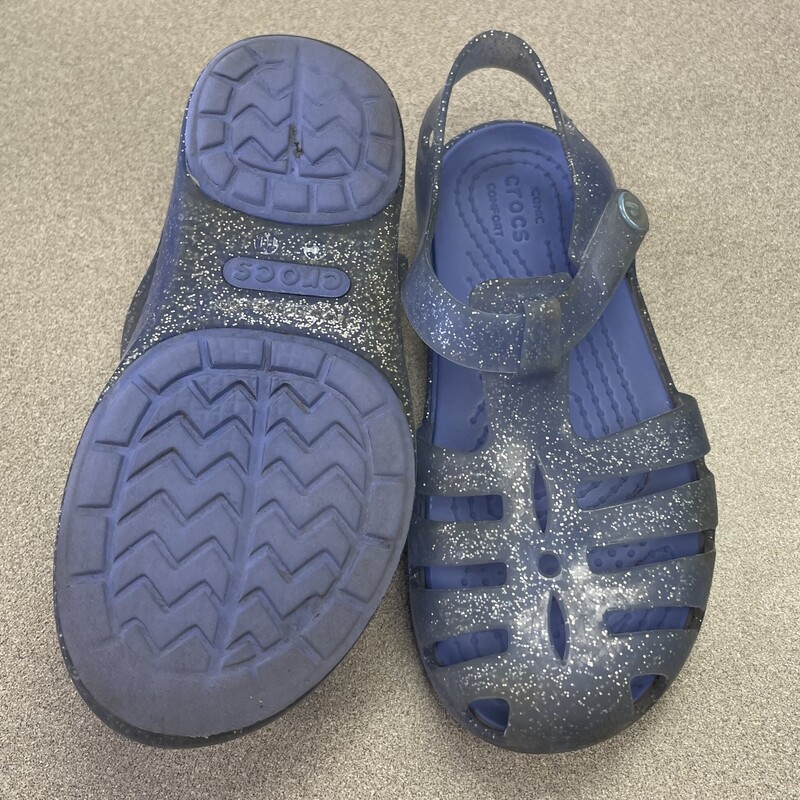 Crocs Glitter Sandals, Lavander, Size: 11Y