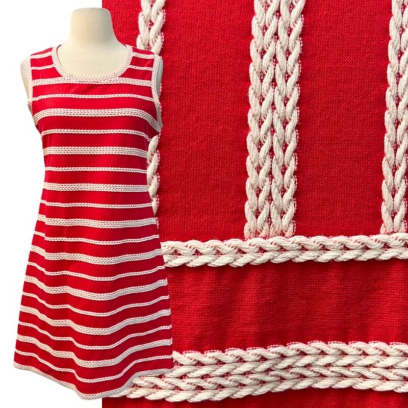 Max Studio Dress
Braid Rope Detail
Color: Red and Cream
Size: Medium
100% Cotton