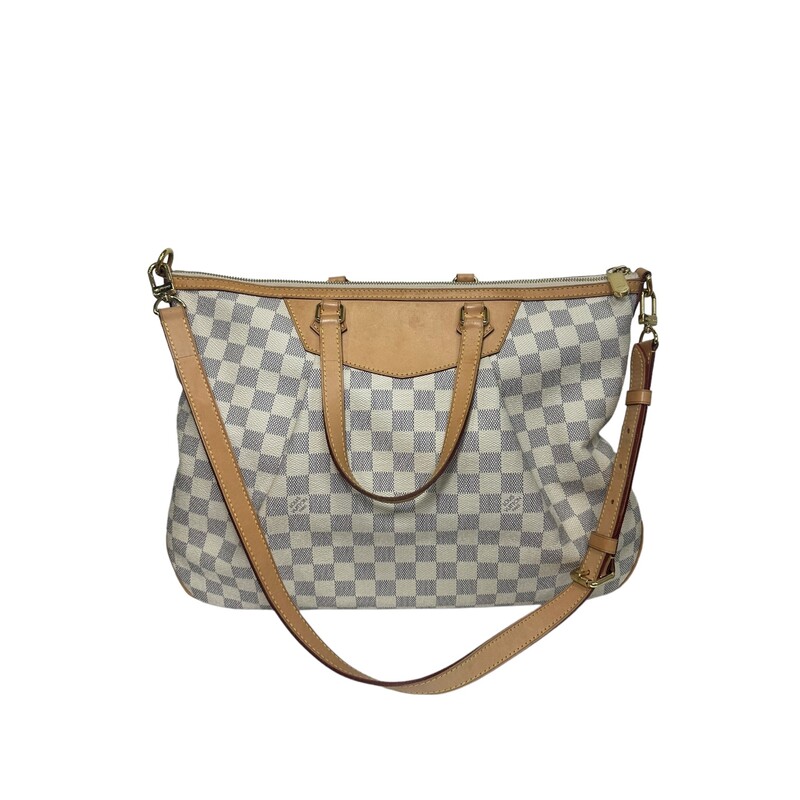 Louis Vuitton  Siracusa
Azur Damier
Size: GM
Minor Watermarking