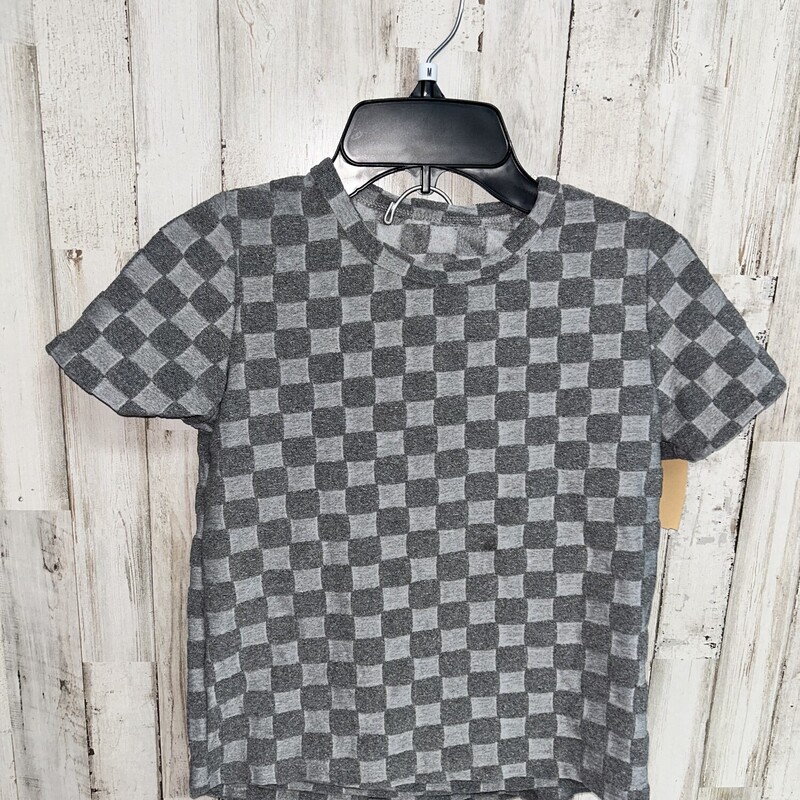 6 2pc Grey Checkered Set, Grey, Size: Boy 5-8