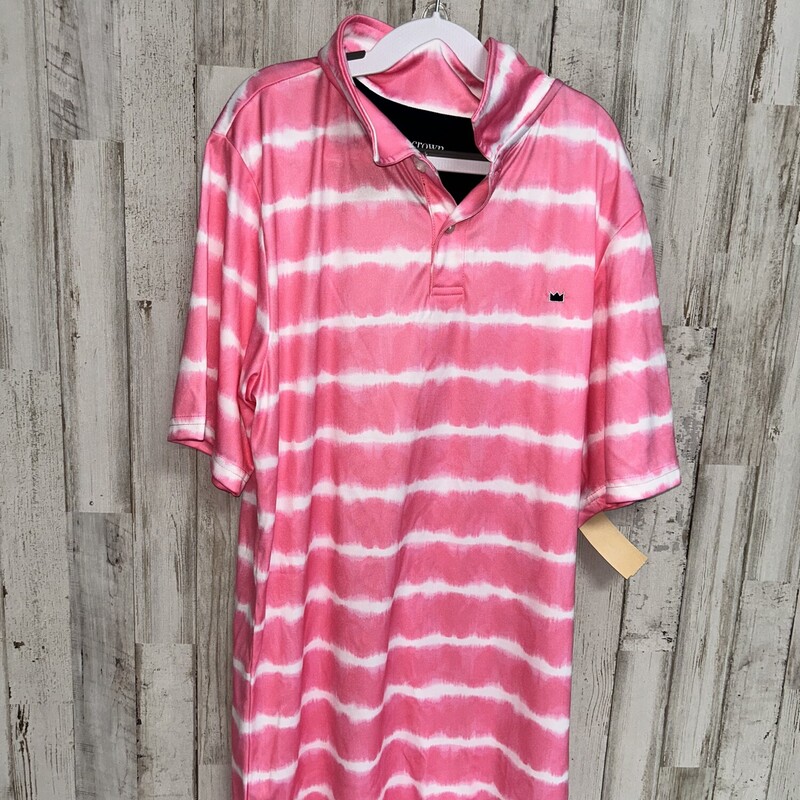 16 Pink Ombre Polo, Pink, Size: Boy 10 Up