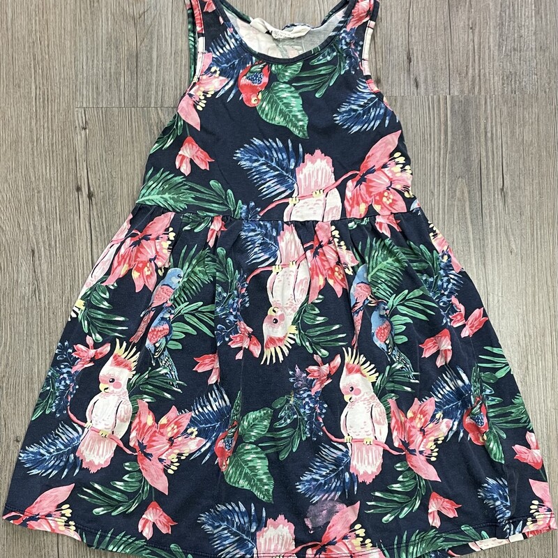 H&M Dress, Floral, Size: 4-6Y