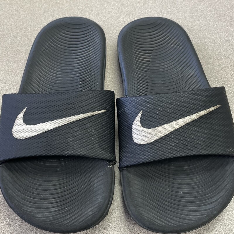 Nike Slides, Black, Size: 11Y