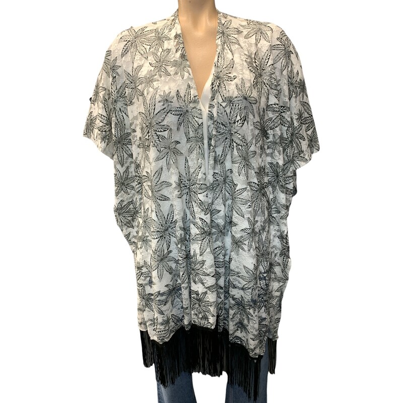 Janice Cover-up Lace, Blk/wht, Size: O/S