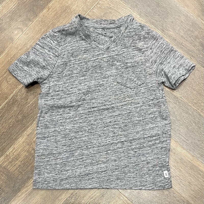 Gap V Neck Tee, Grey, Size: 4-5Y