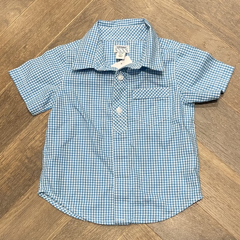 Old Navy Shirt, Blue, Size: 12-18M