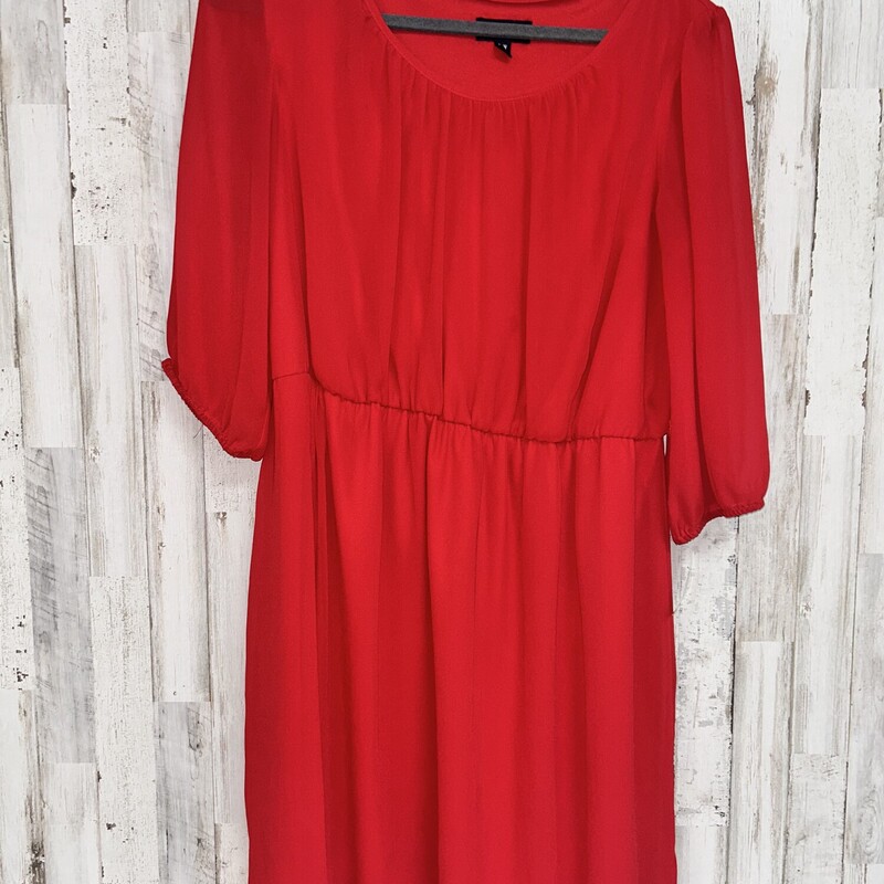 14W Red Sheer Dress