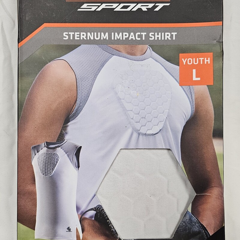 Shock Doctor Sternum Impact Shirt, Apparel, Size: Yth L