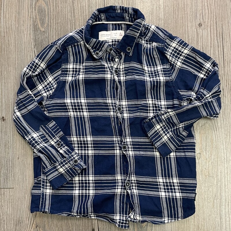 Zara Shirt, Blue, Size: 4Y