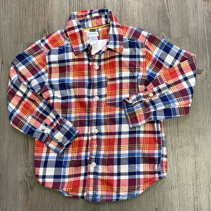 Carters LS Shirt, Multi, Size: 4Y