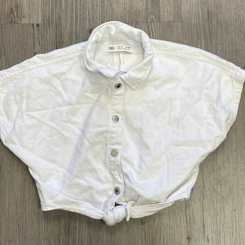 Zara Shirt, White, Size: 9Y