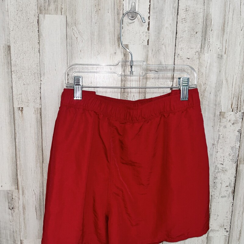 L Red Pull On Shorts