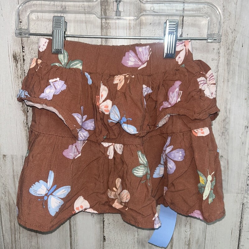 2T Brown Butterfly Skirt, Brown, Size: Girl 2T