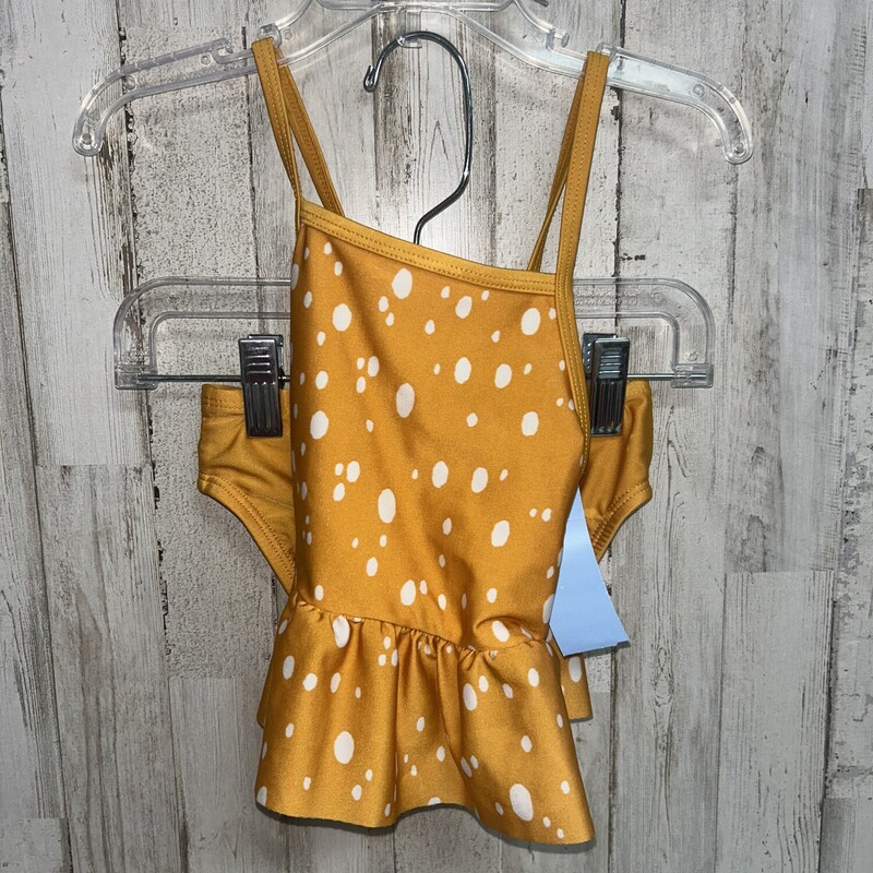 2T Mustard Spotted 2pc Sw, Yellow, Size: Girl 2T