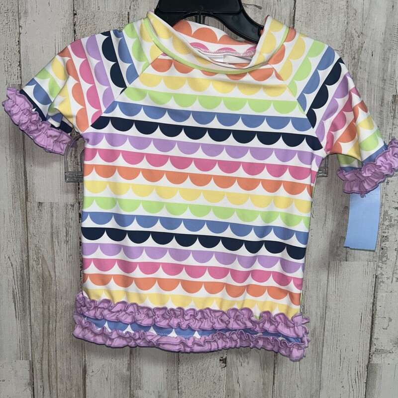 2T Colorful Scalloped 2pc, Purple, Size: Girl 2T