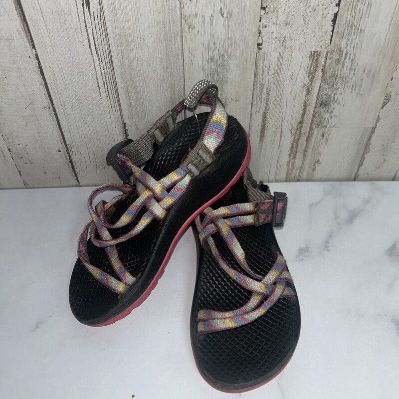 12 Pink Stripe Sandals