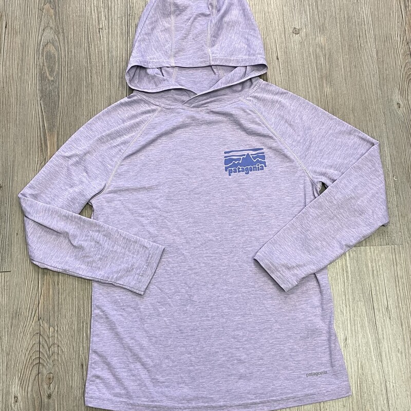 Patagonia Hooded  Silkweight UPF LS, Lavander,
Size: 7-8Y
Permanent Name Tag Inside Clothing