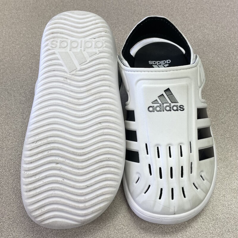 Adidas Sandals, White, Size: 11Y