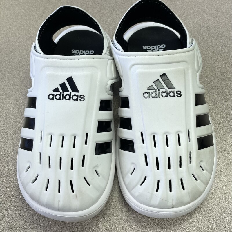 Adidas Sandals, White, Size: 11Y