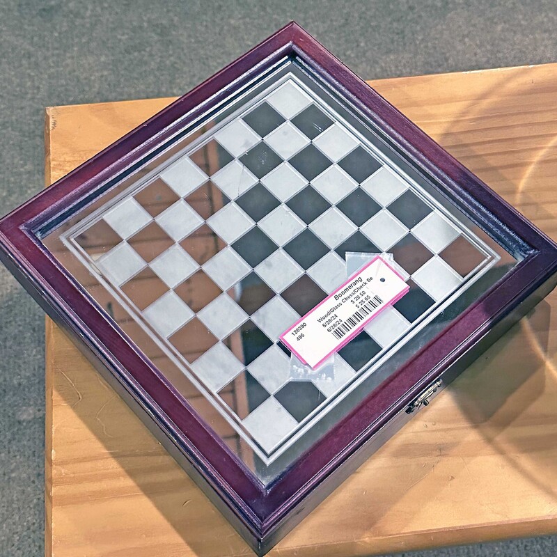 Wood/Glass Chess/Check Se