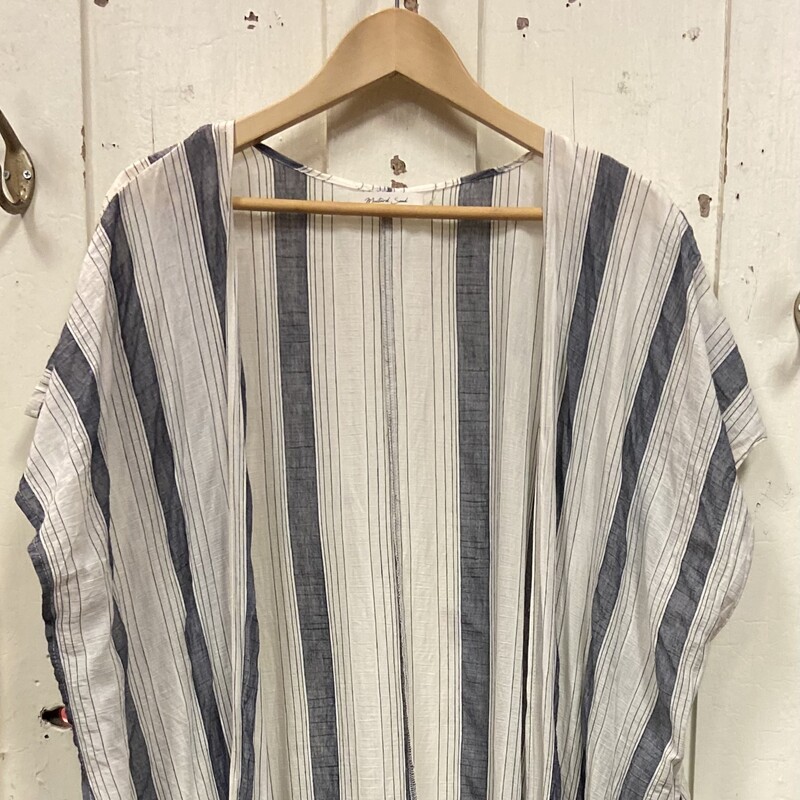 Wht/blu Stripe Kimono