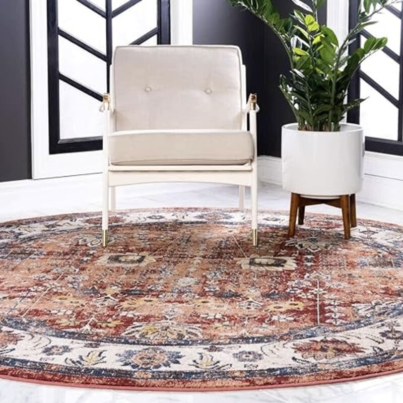 Round Multi Color Rug

 Size: 96