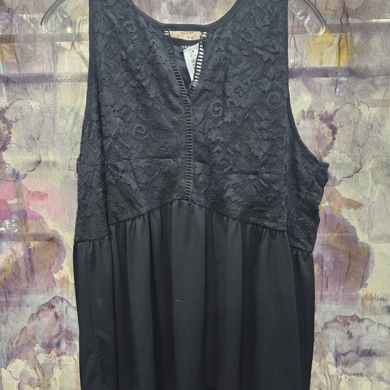 Beautiful black tank style top with lace and just year round wearability.