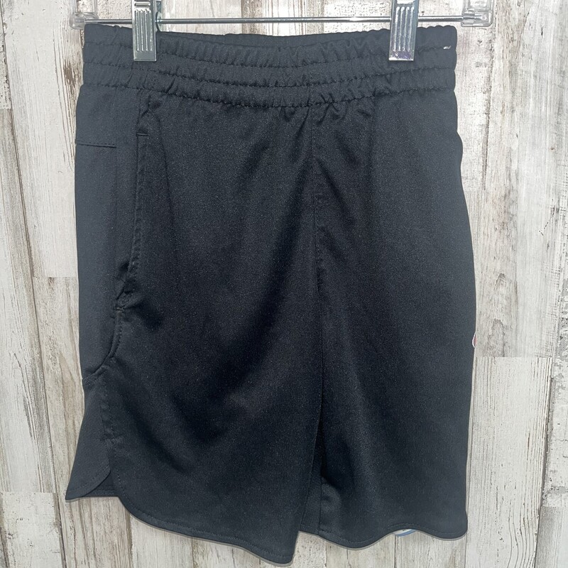 7/8 Black Logo Shorts, Black, Size: Boy 5-8