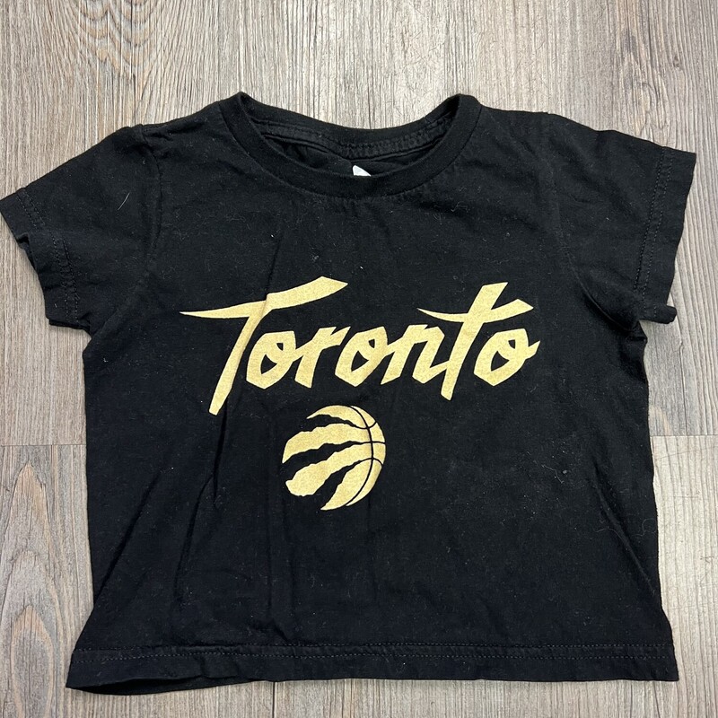 NBA Toronto Tee, Black, Size: 2Y